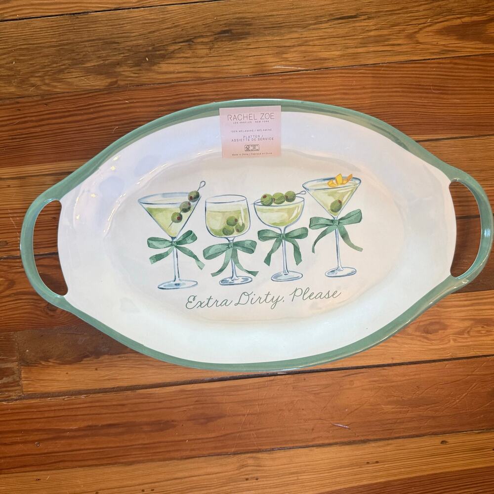 Rachel Zoe Extra Dirty Please Melamine Martini Serving Platter